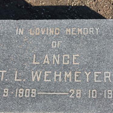 WEHMEYER Lance T.L. 1909-1971