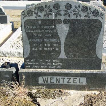 WENTZEL Johannes Marthinus 1908-1961