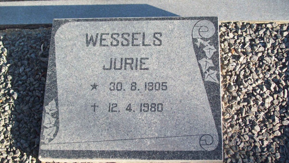 WESSELS Jurie 1905-1980