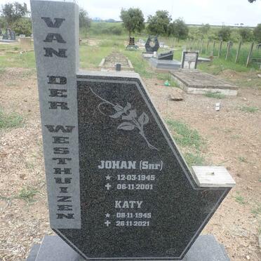 WESTHUIZEN Johan, van der 1945-2001 & Katy 1945-2021
