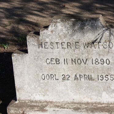 WATSON Hester E. 1890-1955