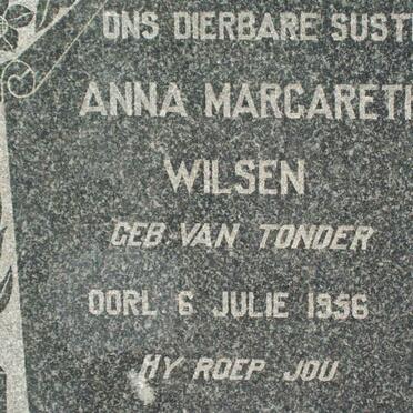 WILSEN Anna Margaretha nee VAN TONDER -1956