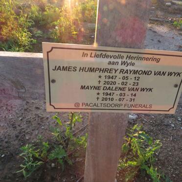 WYK James Humphrey Raymond, van 1947-2020 & Mayne Dalene 1947-2010