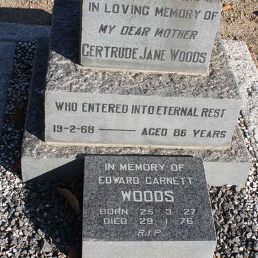 WOODS Gertrude Jane -1968 :: WOODS Edward Garnett 1927-1976