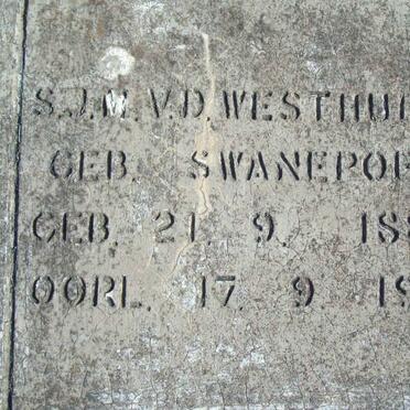 WESTHUIZEN S.J.M., v.d. nee SWANEPOEL 1881-1959