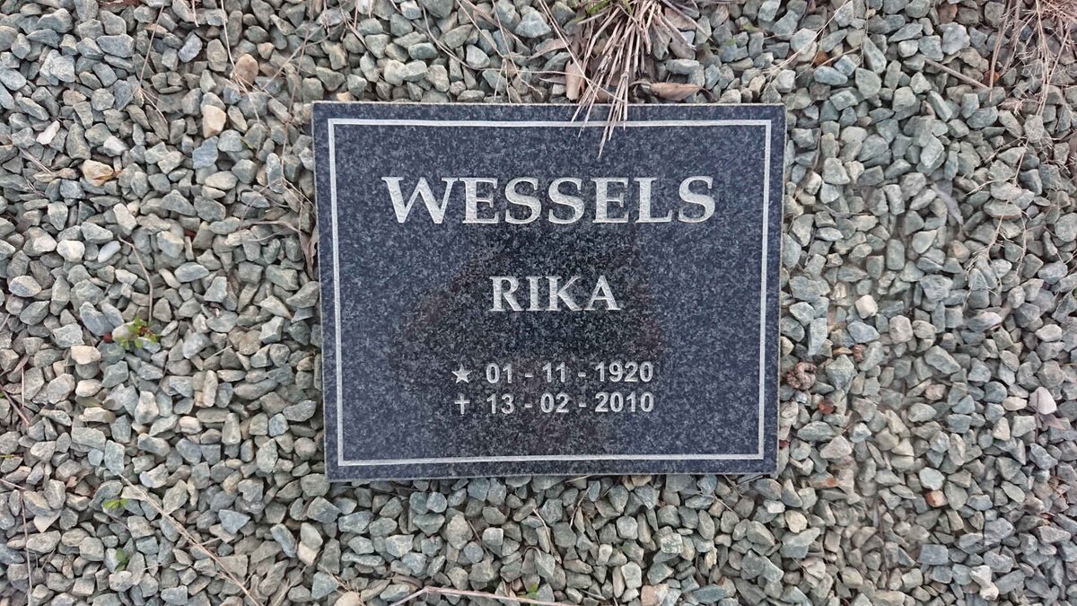 WESSELS Rika 1920-2010