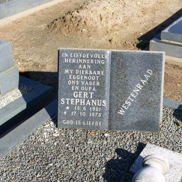 WESTENRAAD Gert Stephanus  1921-1975