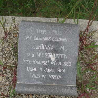 WESTHUIZEN Johanna M., v.d. nee KRAUSE 1883-1964