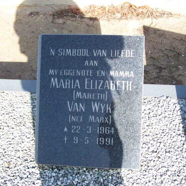 WYK Maria Elizabeth, van nee MARX 1964-1991