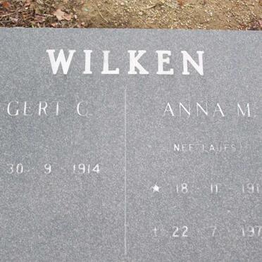 WILKEN Gert G. 1914- &amp; Anna M. LAUFS 1912-1978