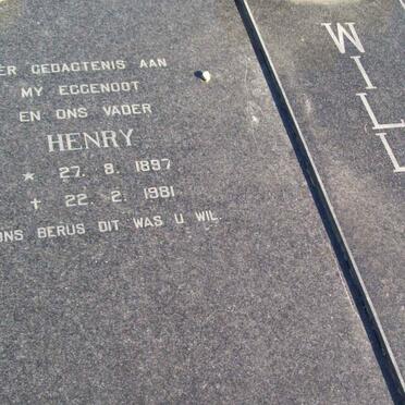 WILLIAMS Henry 1897-1981 &amp; Susara Magdalena 1906-1995