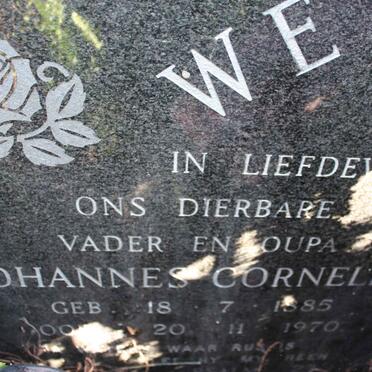 WESTENRAAD Johannes Cornelius 1885-1970 &amp; Maria Margaretha VAN OORDT 1893-1971