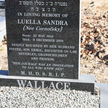 WALLACE Luella Sandra nee CORNOFSKY 1941-2001