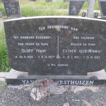 WESTHUIZEN Oloff, van der 1906-1977 & Esther MINNIE 1911-1987