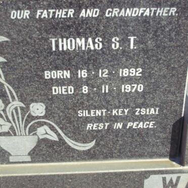 WATSON Thomas S.T. 1892-1970