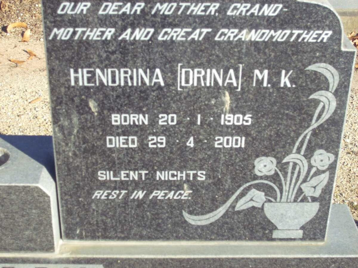 WATSON Hendrina M.K. 1905-2001