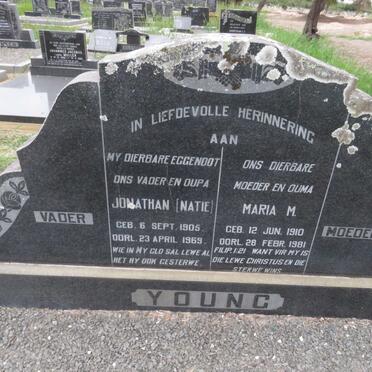 YOUNG Jonathan 1905-1969 &amp; Maria M. 1910-1981