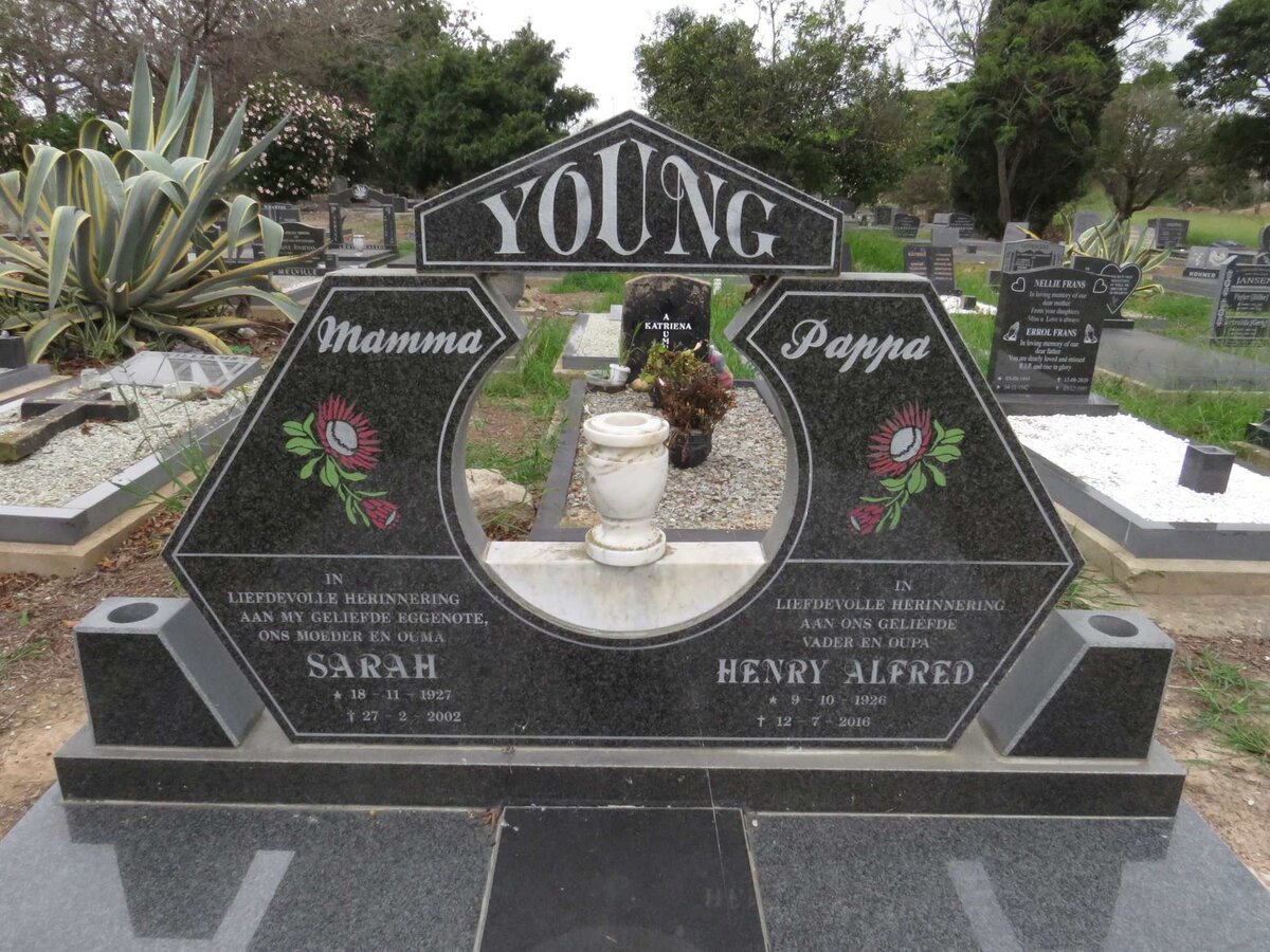 YOUNG Henry Alfred 1926-2016 &amp; Sarah 1927-2002