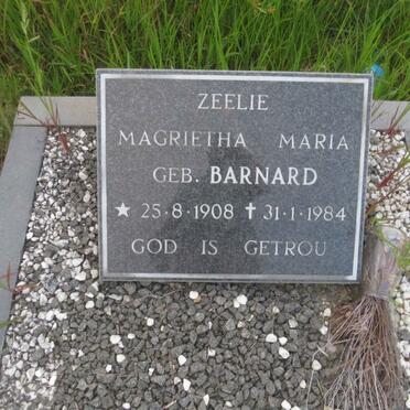 ZEELIE Magrietha Maria nee BARNARD 1908-1984