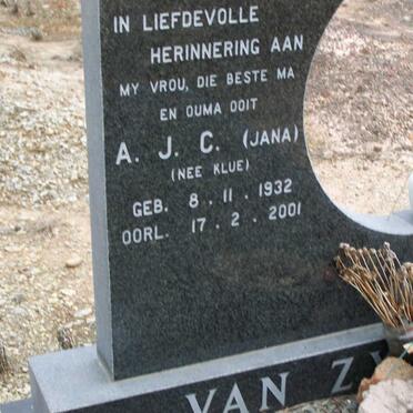 ZYL A.J.C., van nee KLUE 1932-2001