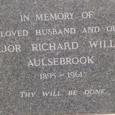 AULSEBROOK Richard William 1895-1961 