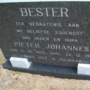 BESTER Pieter Johannes 1903-1984