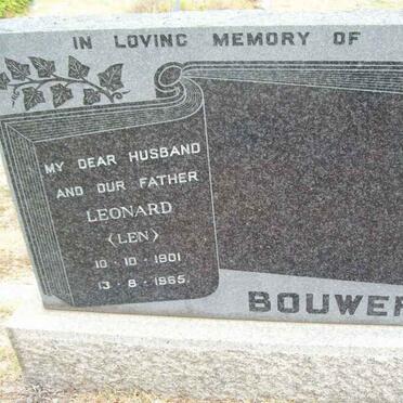 BOUWER Leonard 1901-1965