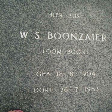 BOONZAIER W.S. 1904-1983 &amp; E.F. ALBERTS 1909-1994 :: BOONZAIER W.C. 1941-2005 