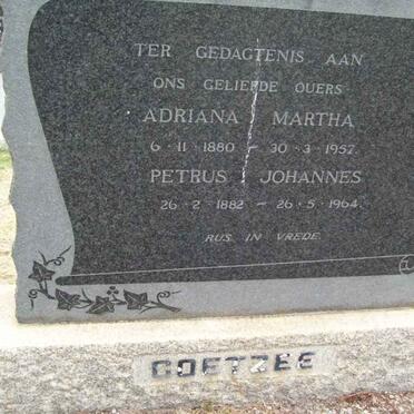 COETZEE Petrus Johannes 1882-1964 &amp; Adriana Martha 1880-1957