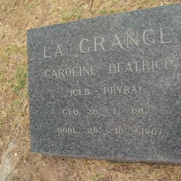 GRANGE Caroline Beatrice, la nee PRYRA 1912-1967