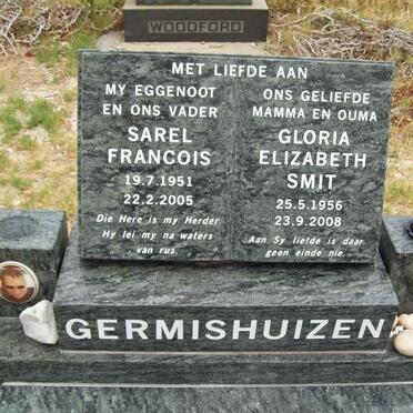 GERMISHUIZEN Sarel Francois 1951-2005 &amp; Gloria Elizabeth SMIT 1956-2008 