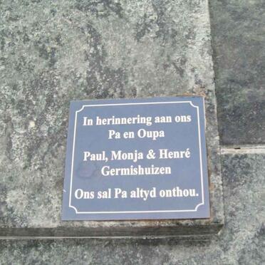 GERMISHUIZEN Sarel Francois 1951-2005