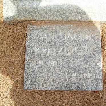 KRITZINGER Jan Jacob 1916-1991 &amp; Elizabeth Susanna MALAN 1921-1977 