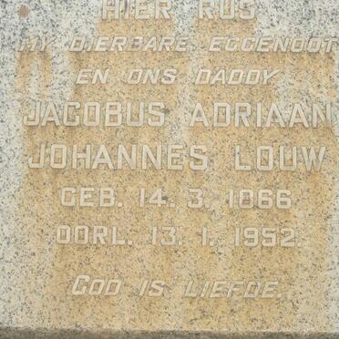 LOUW Jacobus Adriaan Johannes 1866-1952