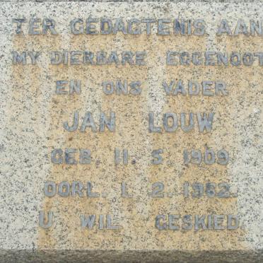 LOUW Jan 1909-1962 &amp; Ena 1917-1986