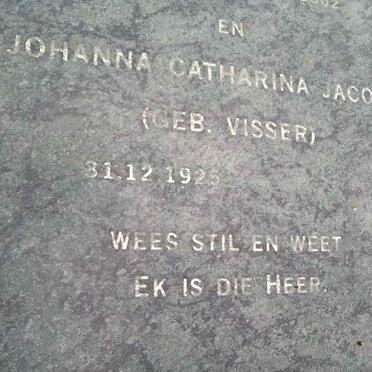 LOUW Johannes Hendrik Diedericks 1920-2002 &amp; Johanna Catharina Jacoba VISSER 1925-