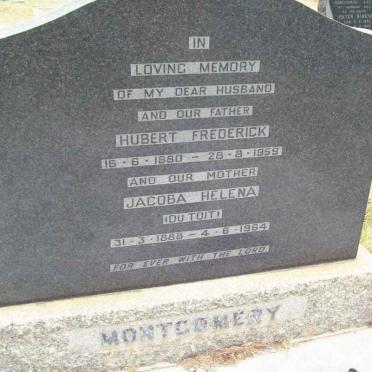 MONTGOMERY Hubert Frederick 1880-1959 &amp; Jacoba Helena DU TOIT 1888-1964