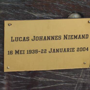 NIEMAND Lucas Johannes 1953-2004