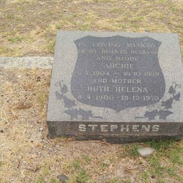 STEPHENS Archie 1904-1969 &amp; Ruth Helena 1900-1970