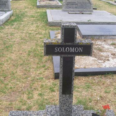 SOLOMON Benjamin Johan 1921-1983 &amp; Barendina Douwlina 1931-1996