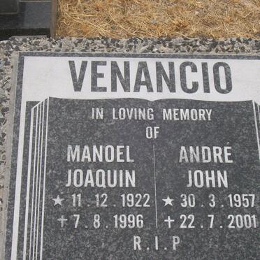 VENANCIO Manoel Joaquin 1992-1996 :: VENANCIO Andre John 1957-2001