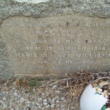 ? Wessel J.J. 1887-1956 &amp; Maria S. WILLIAMS 1890-1952