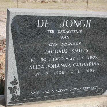JONG Jacobus Smuts, de 1900-1965 &amp; Alida Johanna Catharina 1906-1999