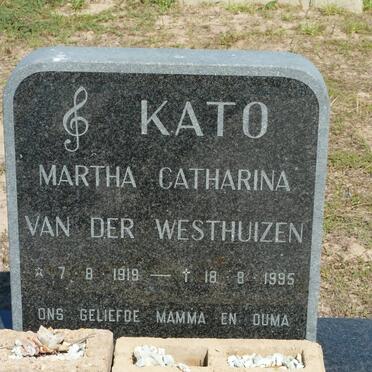 WESTHUIZEN Martha Catharina, van der 1919-1995
