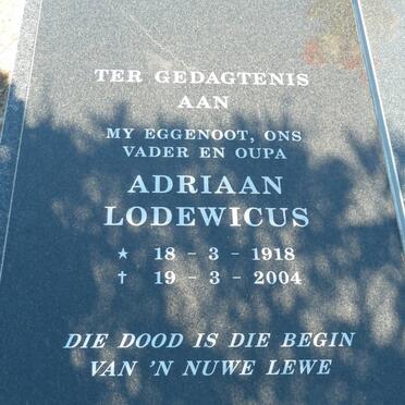 OOSTHUYZEN Adriaan Lodewicus 1918-2004 &amp; Elizabeth Petronella 1926-2010