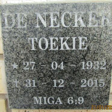 NECKER Toekie, de 1932-2015