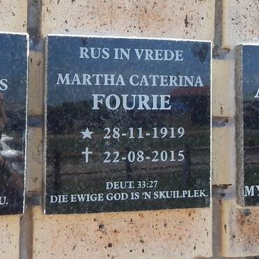 FOURIE Martha Caterina 1919-2015