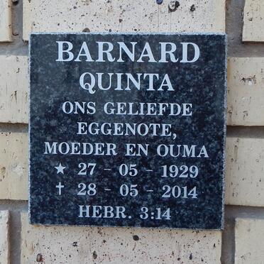 BARNARD Quinta 1929-2014