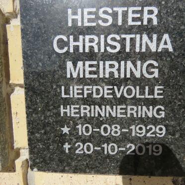 MEIRING Hester Christina 1929-2019