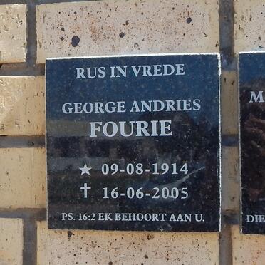 FOURIE George Andries 1914-2005